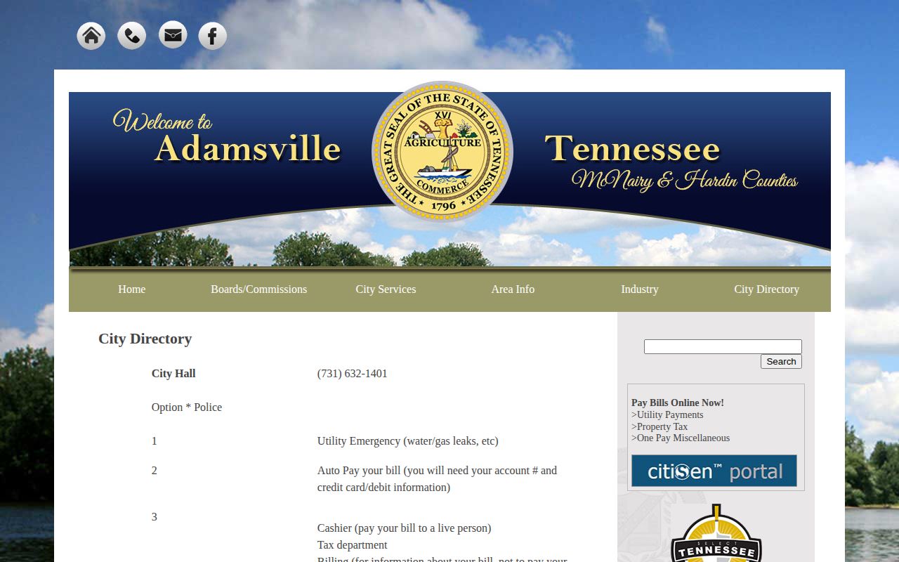 McNairy County Adamsville source for municipal police records